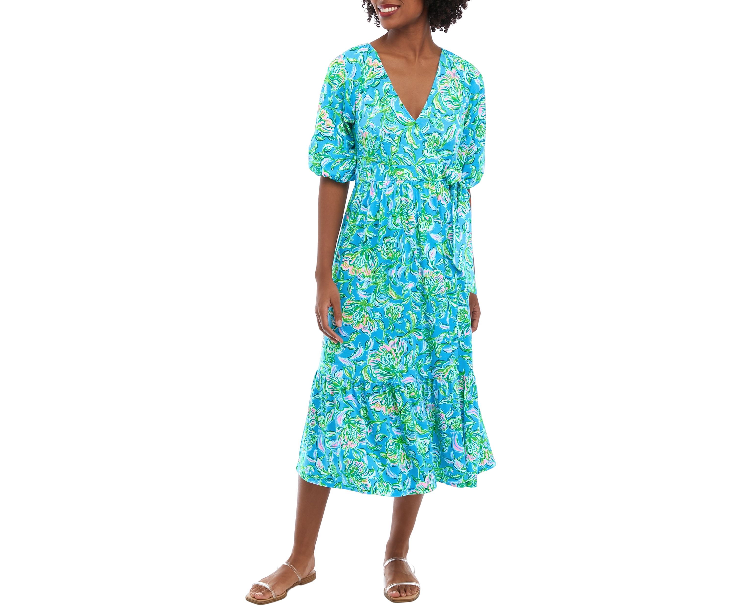 Womens Brantley Knit Wrap Dress