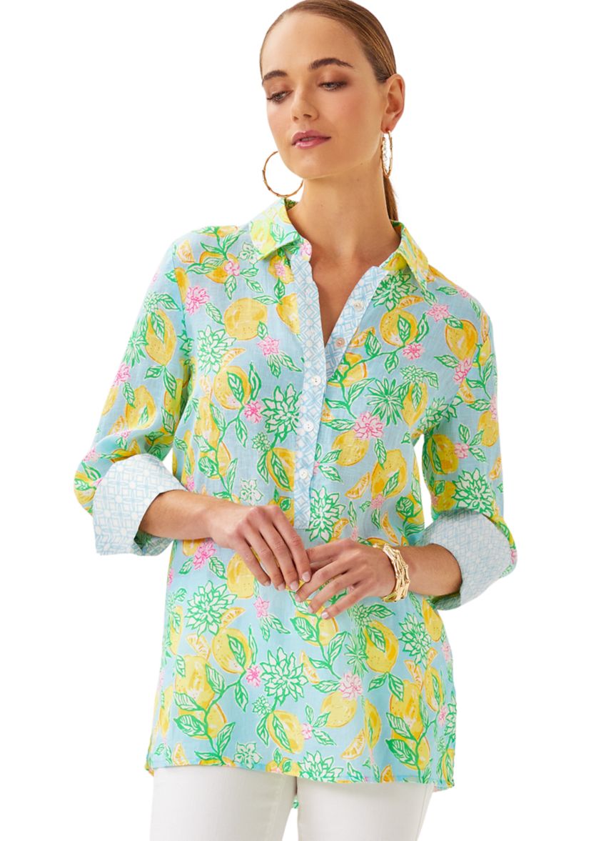 Womens Riverlyn Pieced Print Tunic 