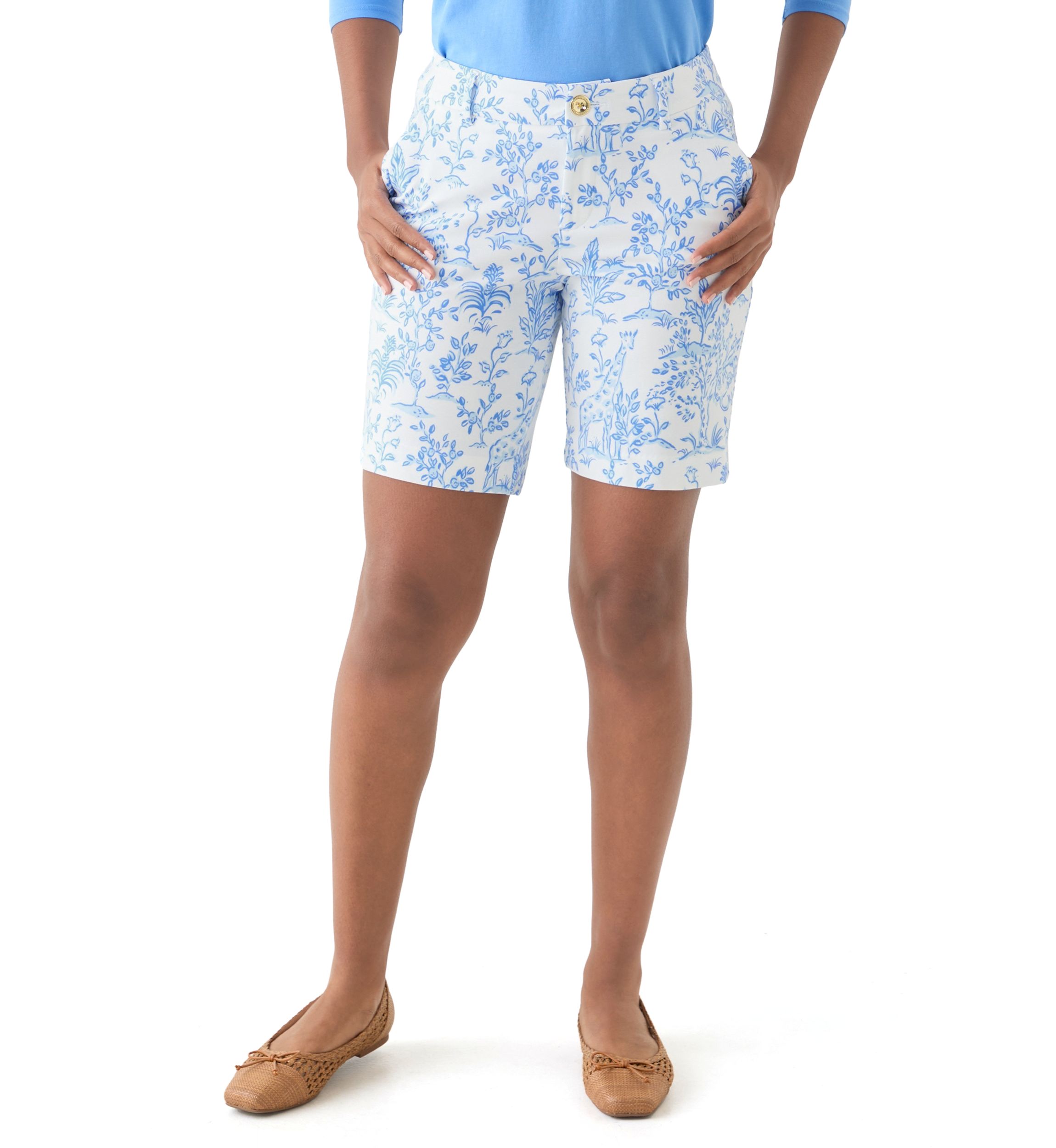 Womens Natia Mid Rise Knit Shorts