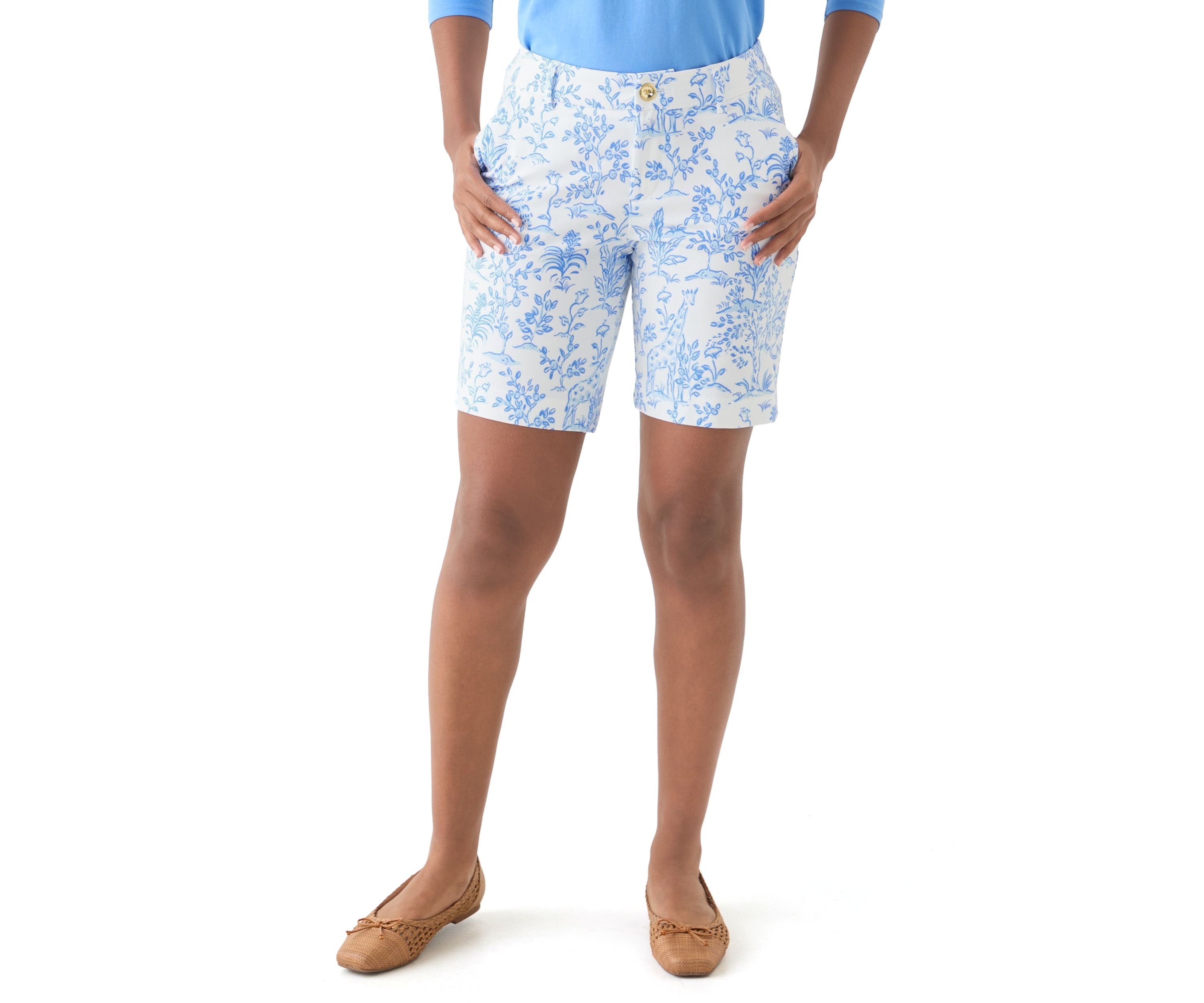 Womens Natia Mid Rise Knit Shorts
