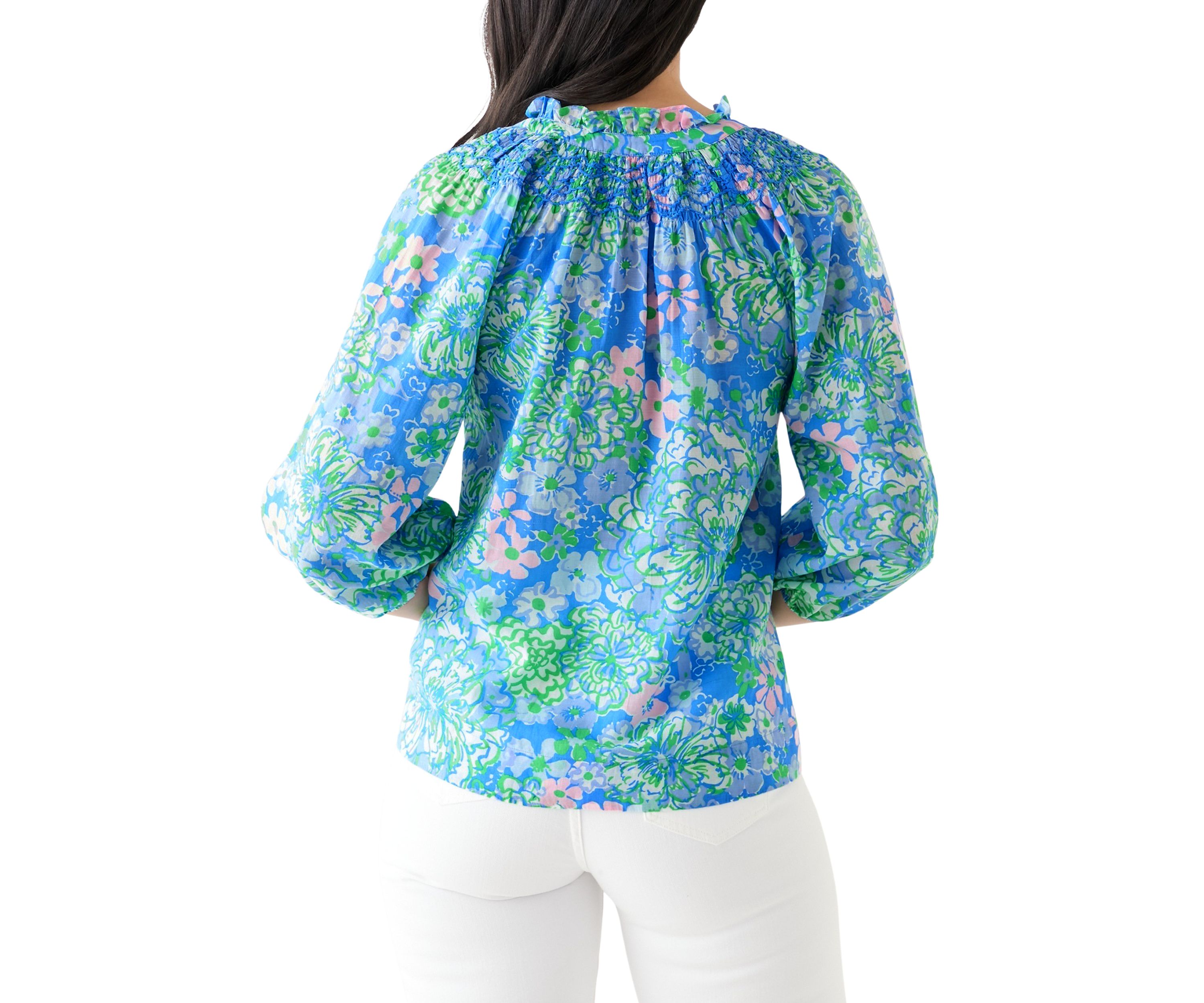 Womens Lourdes 3/4 Sleeve Cotton Top 