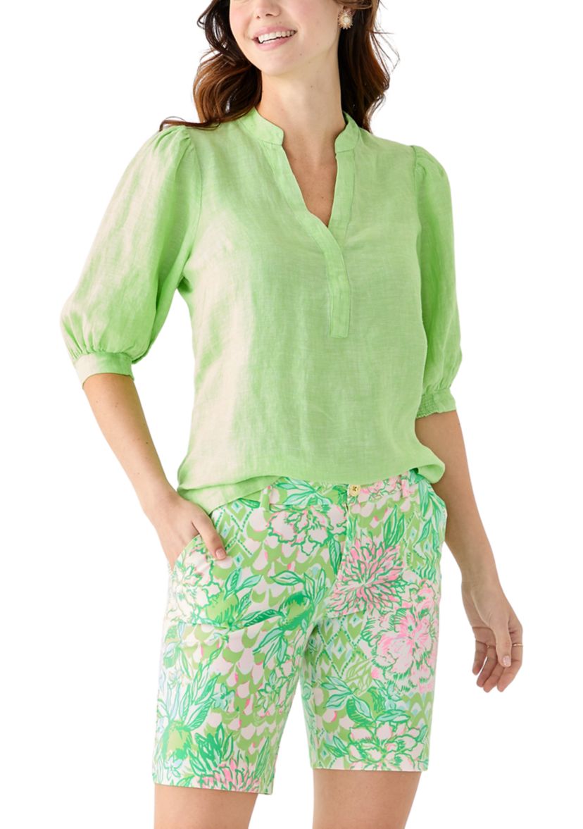 Womens Mialeigh Linen Top