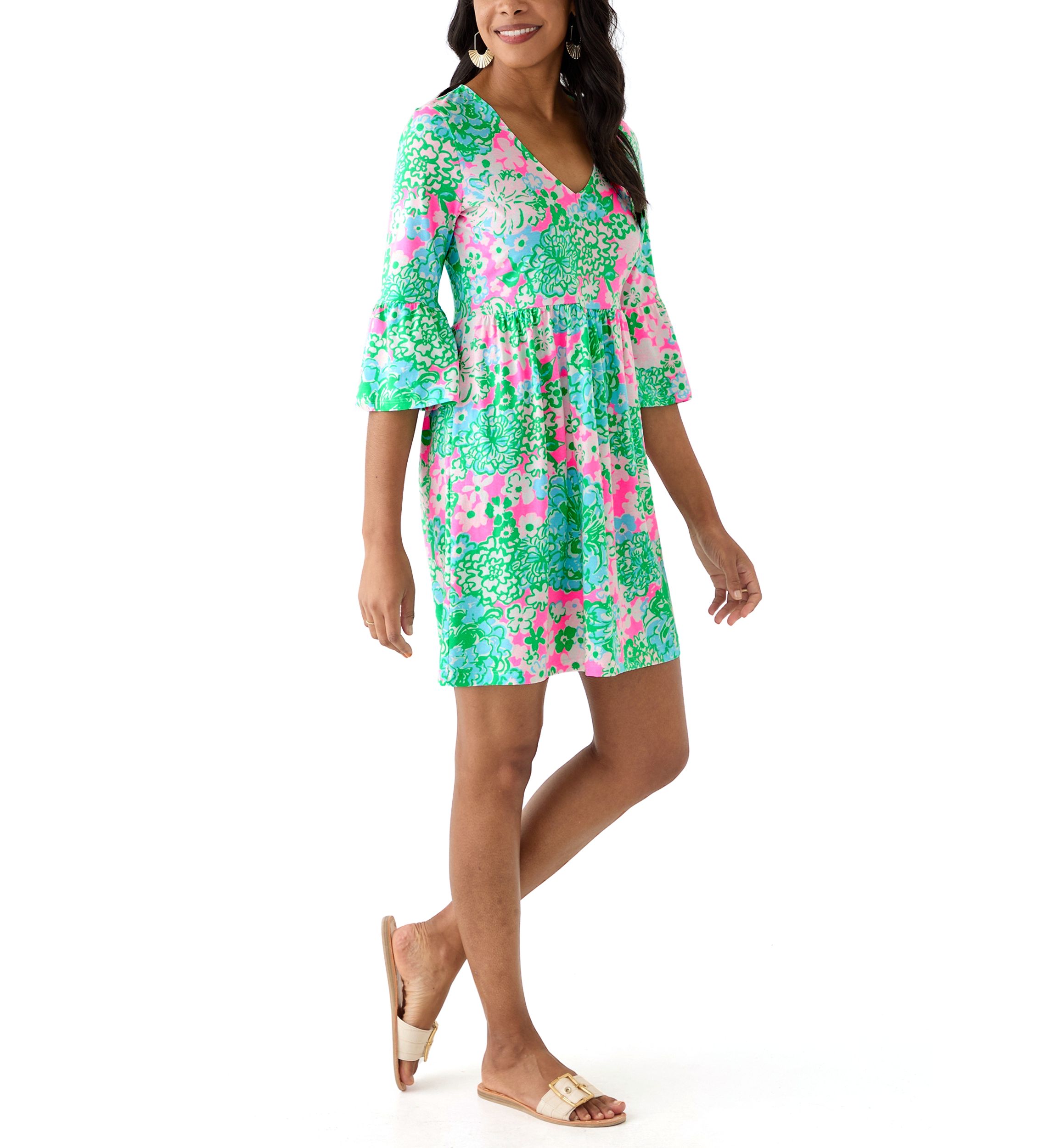 Womens Jannie Bell Sleeve Dress