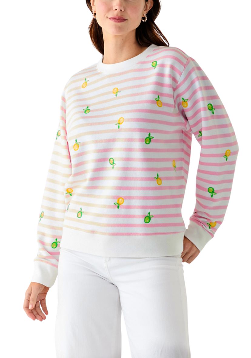 Womens Make Limeade Half Drop Embroidered Sweatshirt