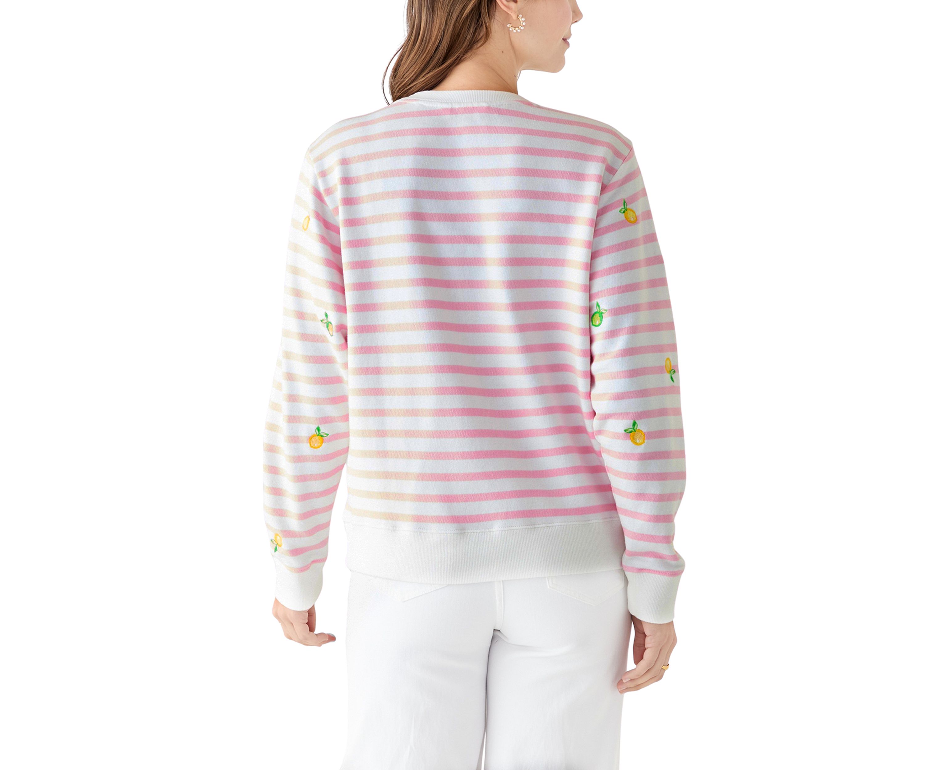 Womens Make Limeade Half Drop Embroidered Sweatshirt