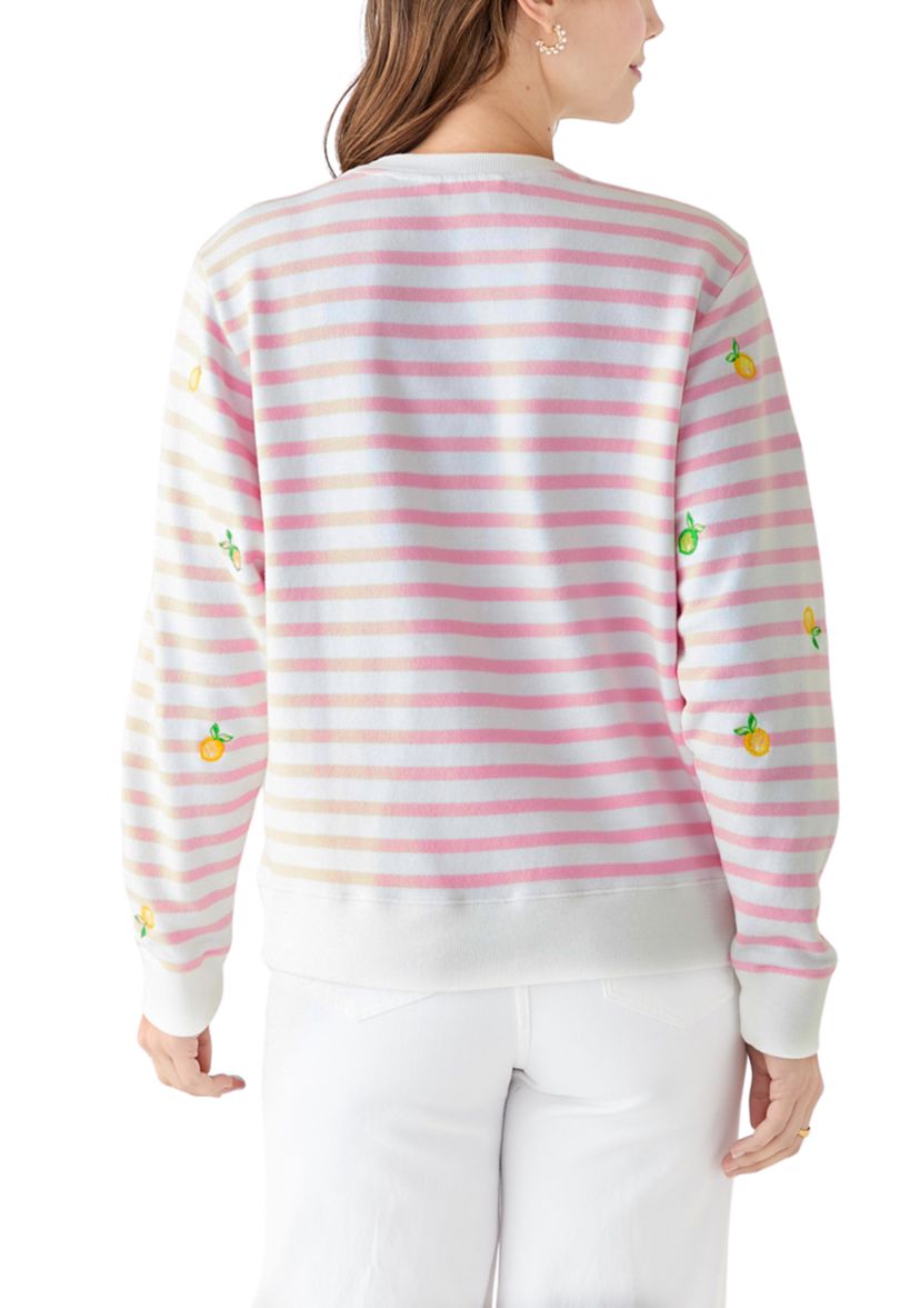 Womens Make Limeade Half Drop Embroidered Sweatshirt