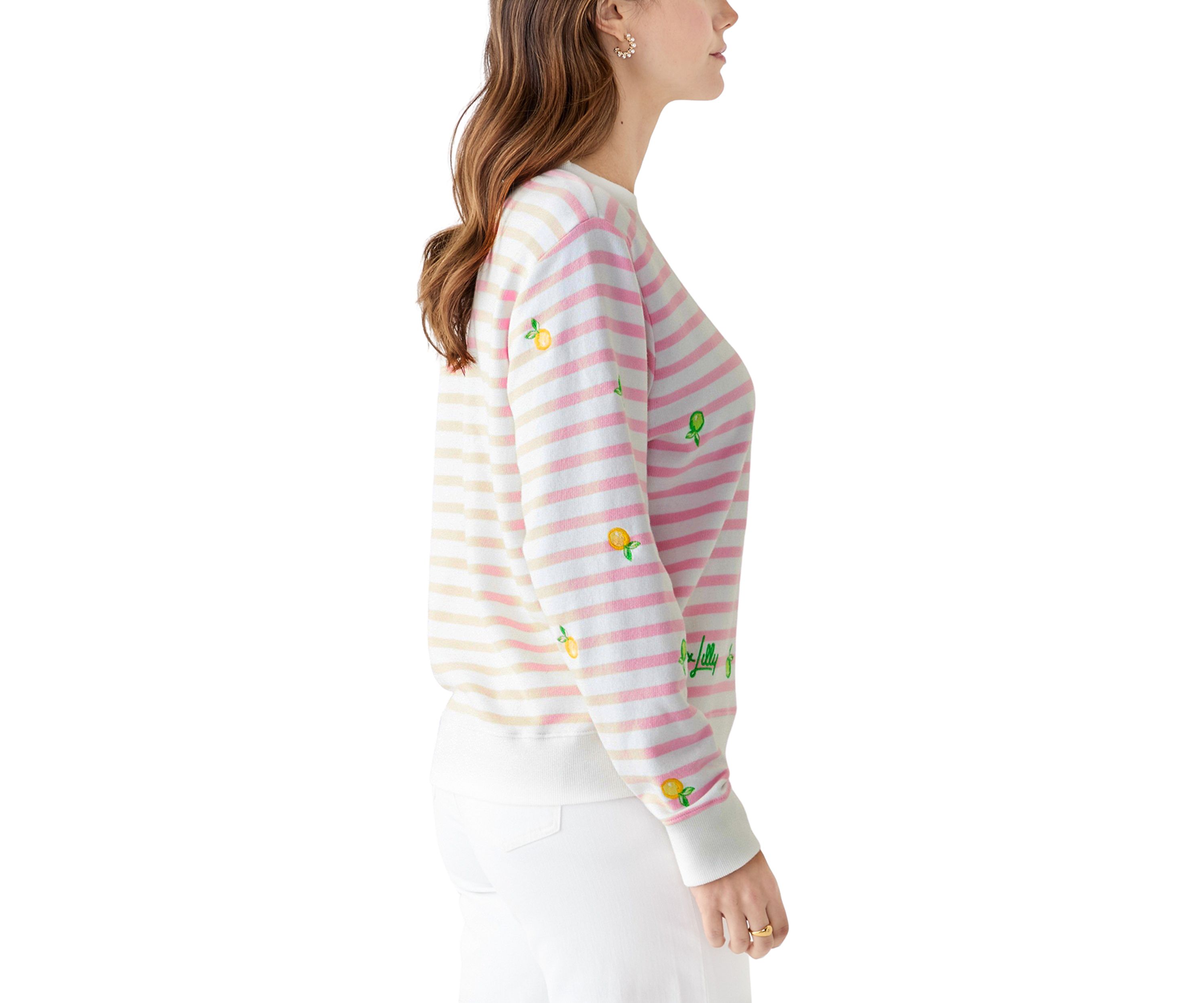 Womens Make Limeade Half Drop Embroidered Sweatshirt