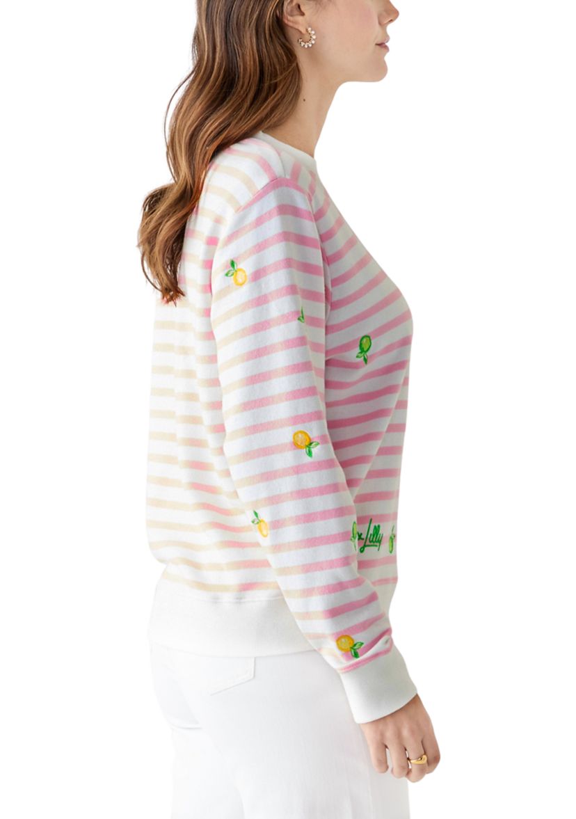 Womens Make Limeade Half Drop Embroidered Sweatshirt