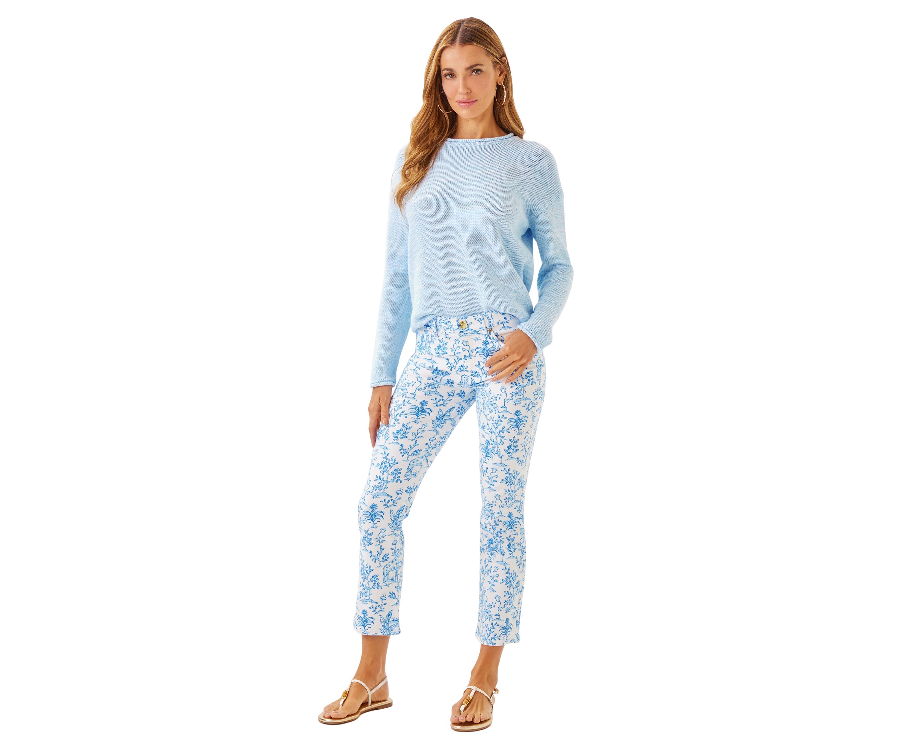 Womens Annet Crop Flare Jeans