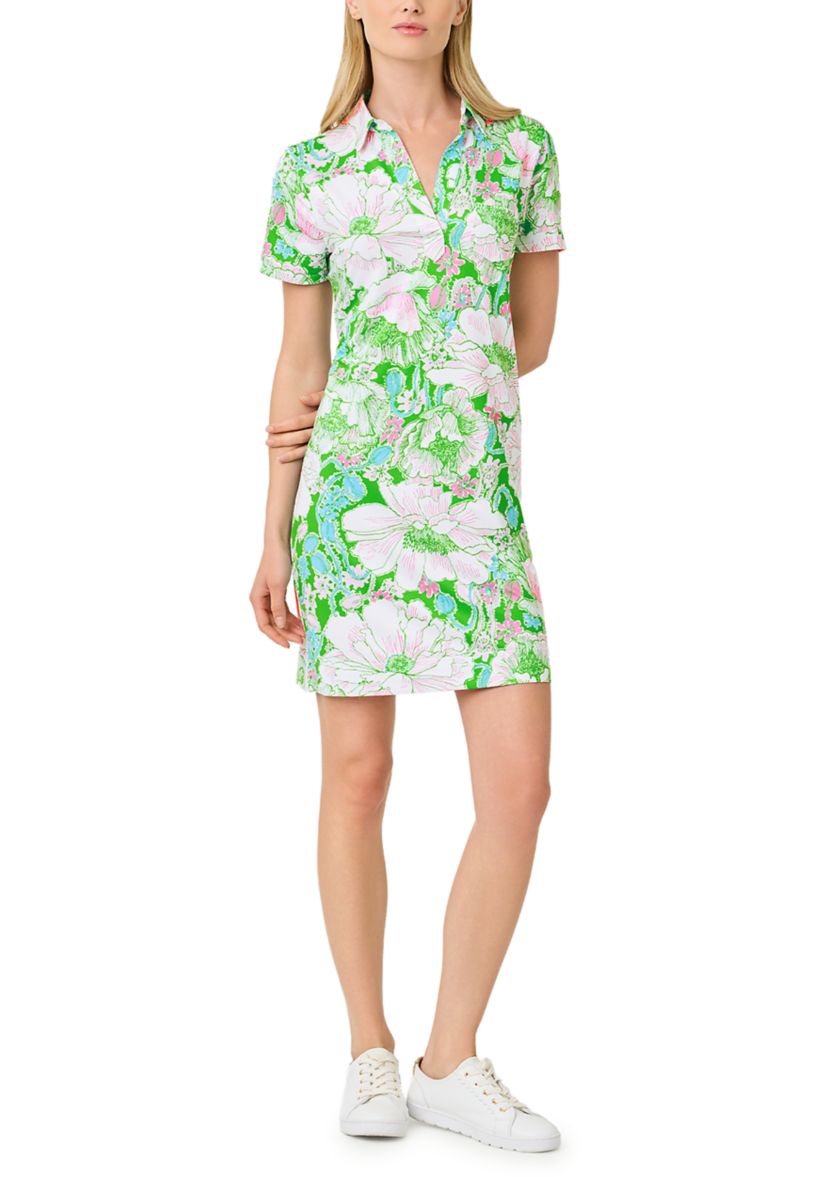 green emerald velvet dress Lilly Pulitzer Fresia Stretch Maxi Shift Dress main image 0