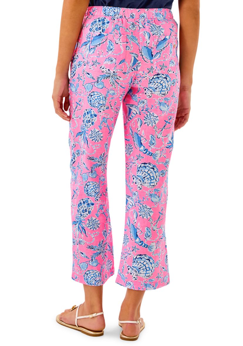 Womens Brawley Linen Crop Pants