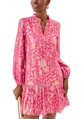 Lilly Pulitzer Women’s Evaline Silk Dress, Pink, 16