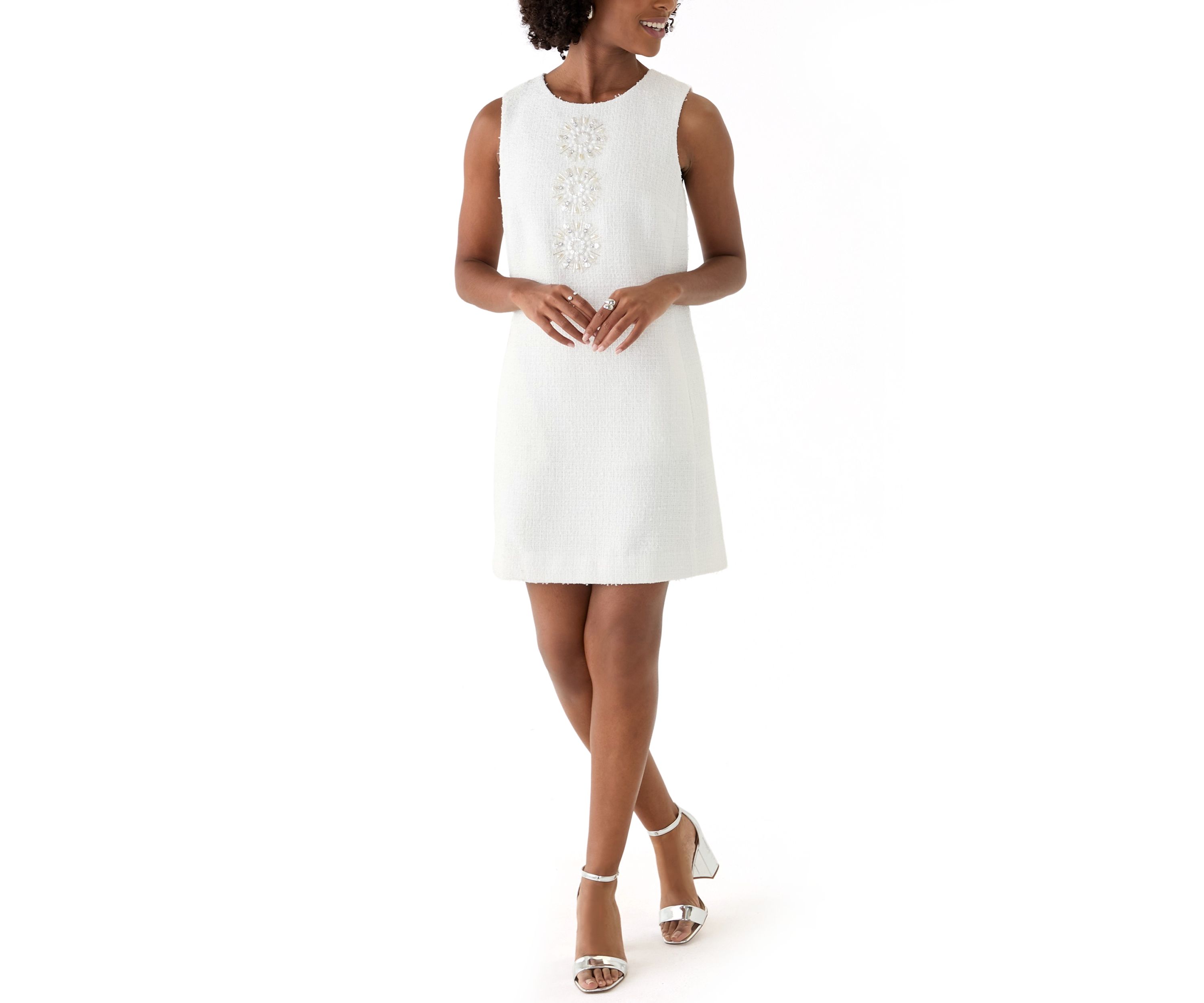 Womens Edita Bouclé Shift Dress