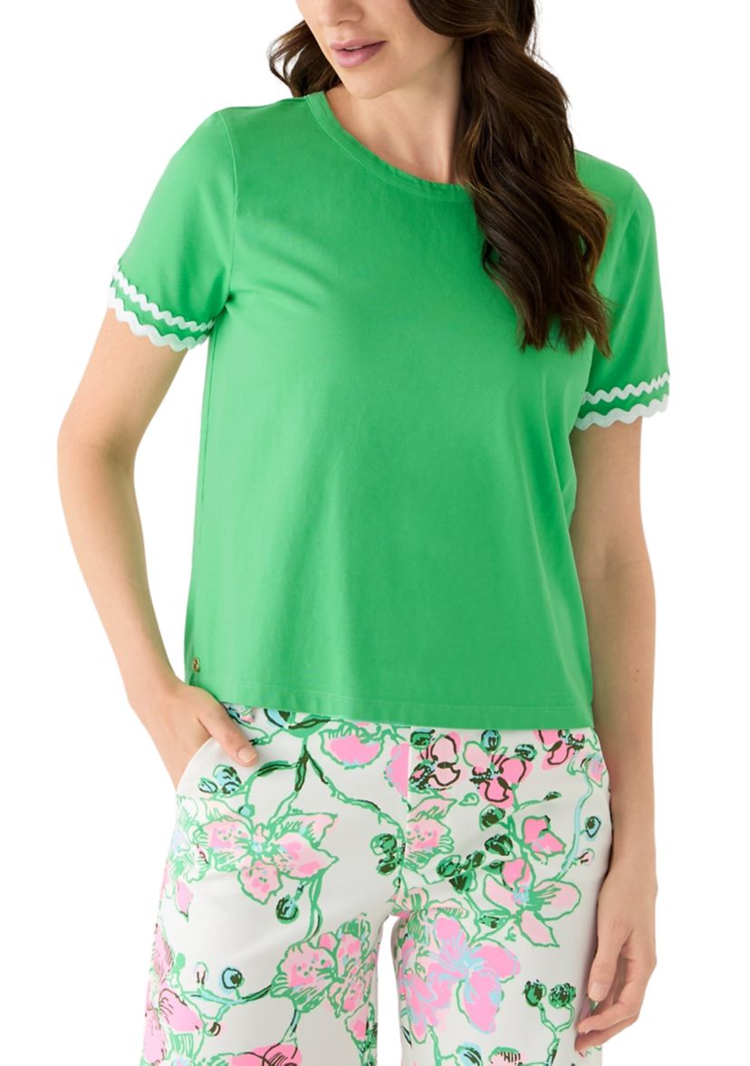 Womens Clairmont Ric Rac Trimmed Top