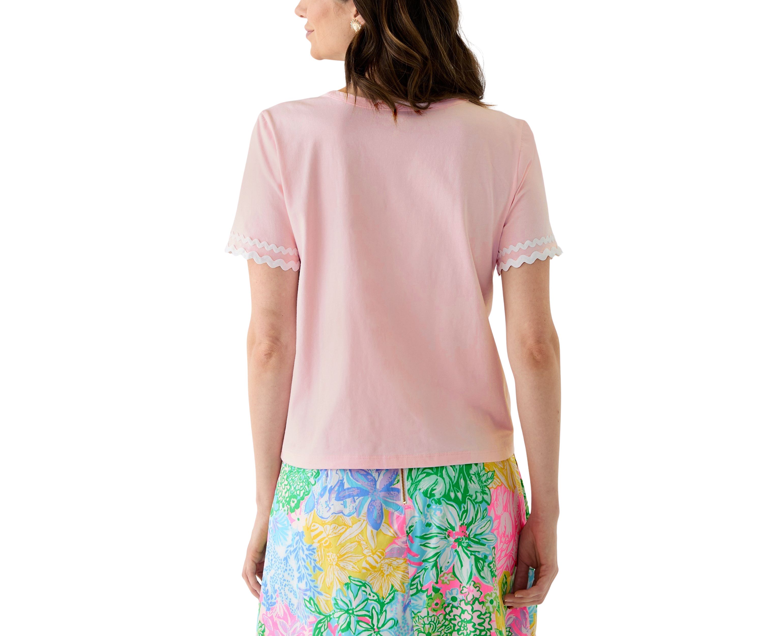 Womens Clairmont Ric Rac Trimmed Top