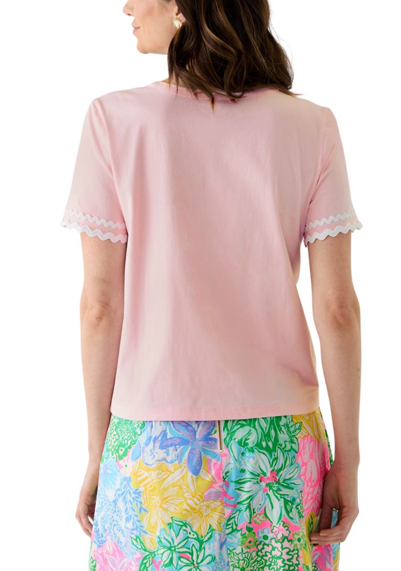 Womens Clairmont Ric Rac Trimmed Top
