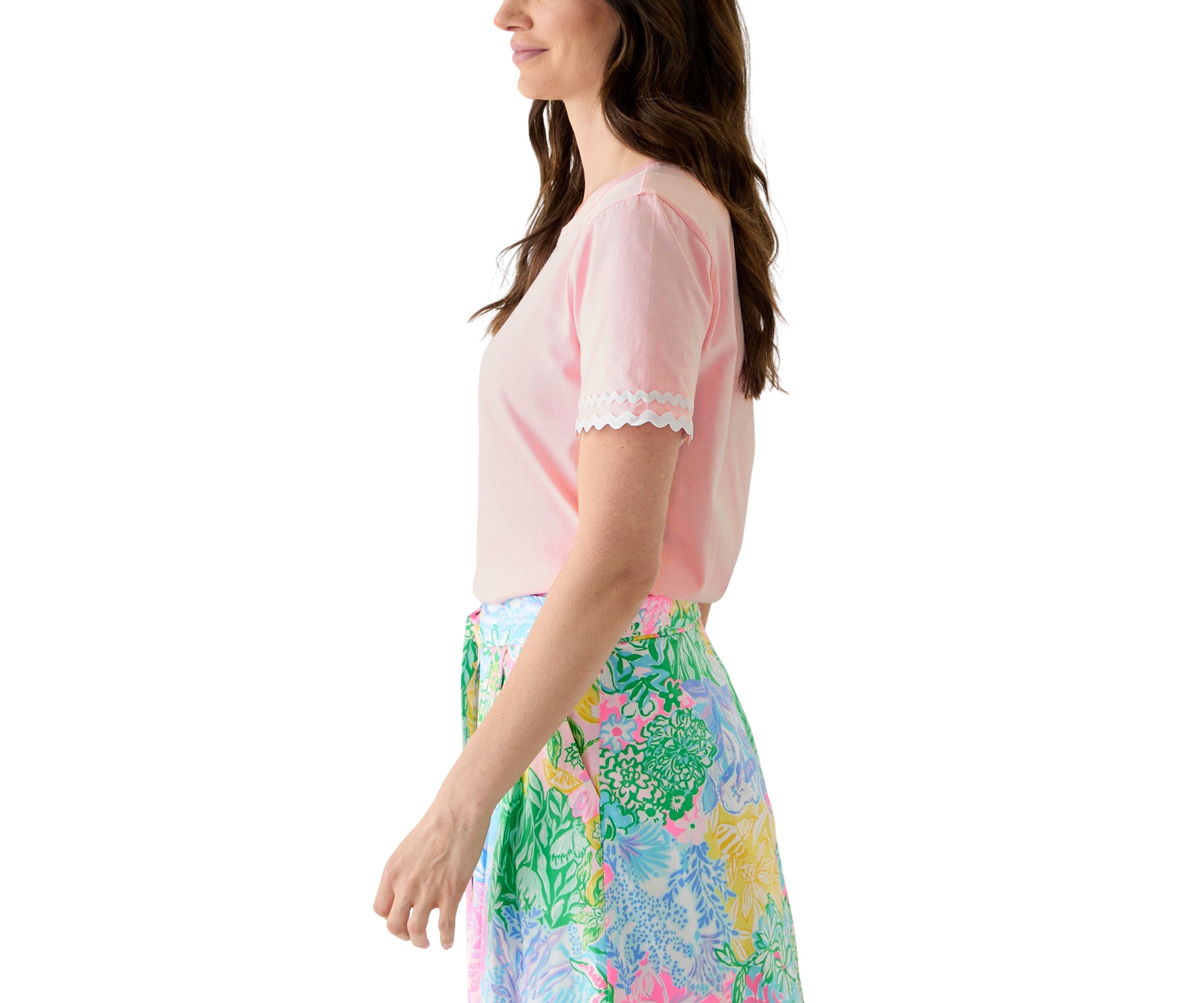 Womens Clairmont Ric Rac Trimmed Top