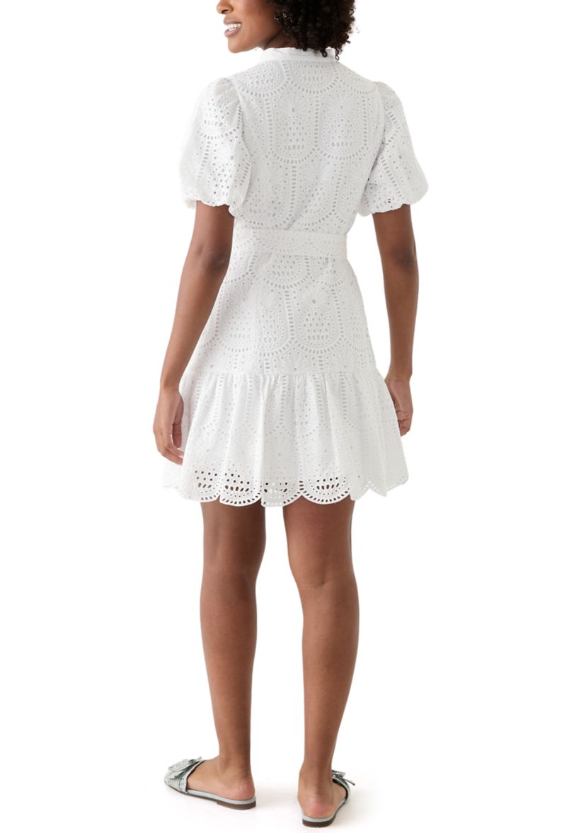 Womens Xylia Eyelet Shirtdress
