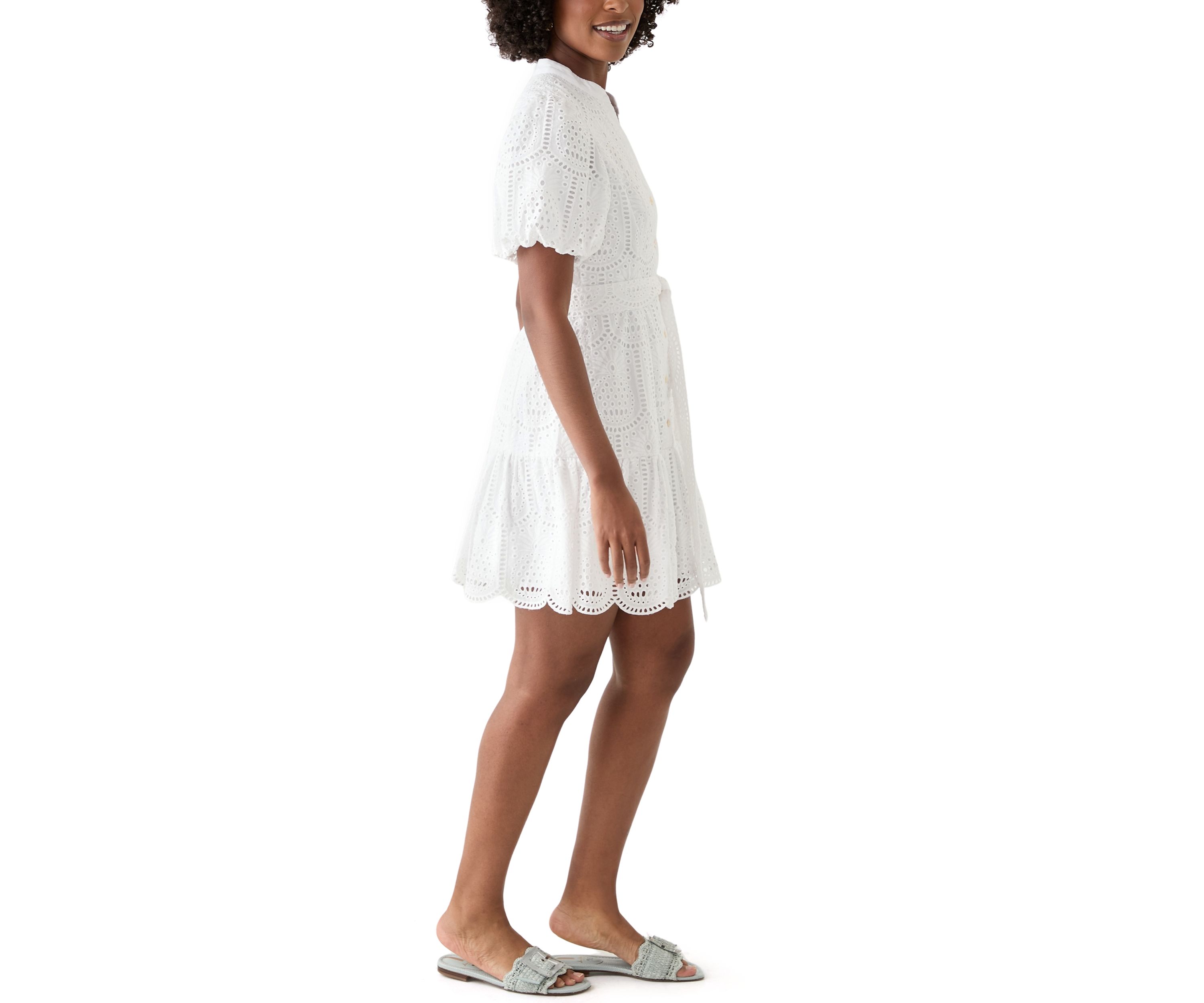 Womens Xylia Eyelet Shirtdress