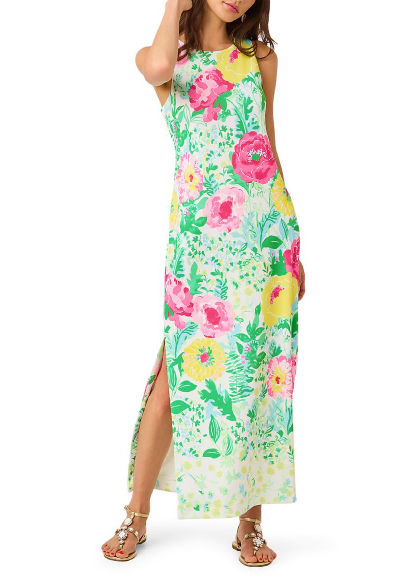 Women's Melodie Maxi Dress in Multi Poppy Party Engineered Knit Maxi - Lilly Pulitzer