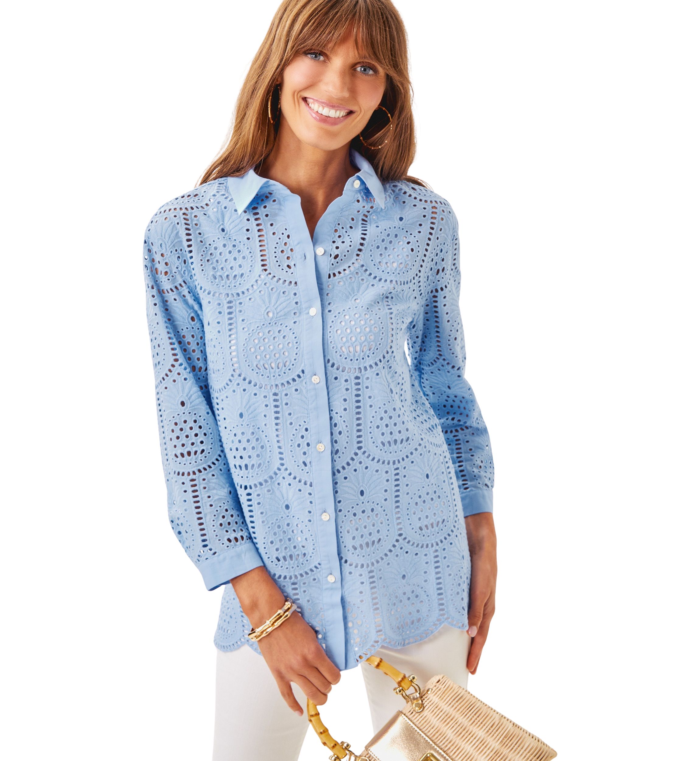 Womens Gracee Eyelet Tunic