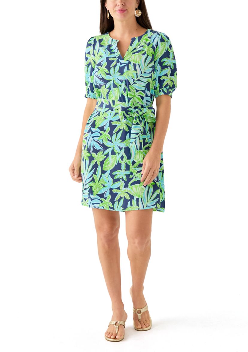Womens Olivine Short Sleeve Dress