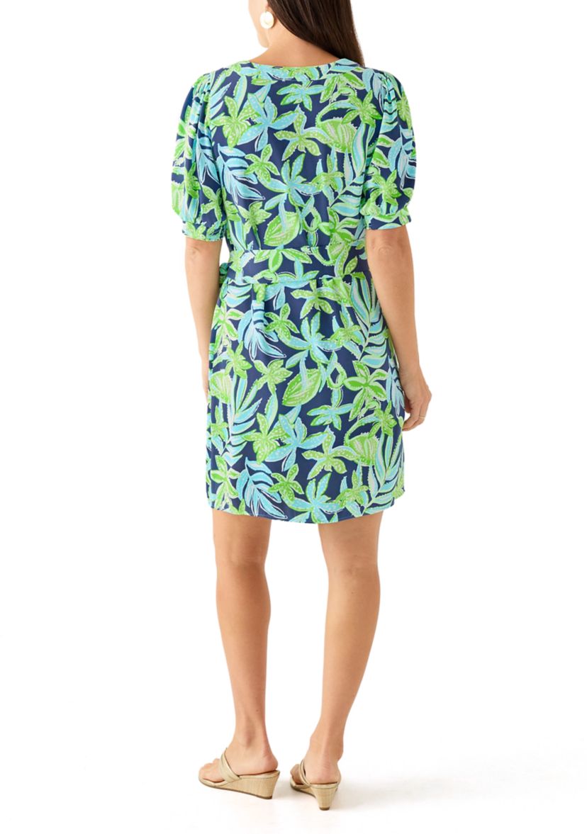 Womens Olivine Short Sleeve Dress