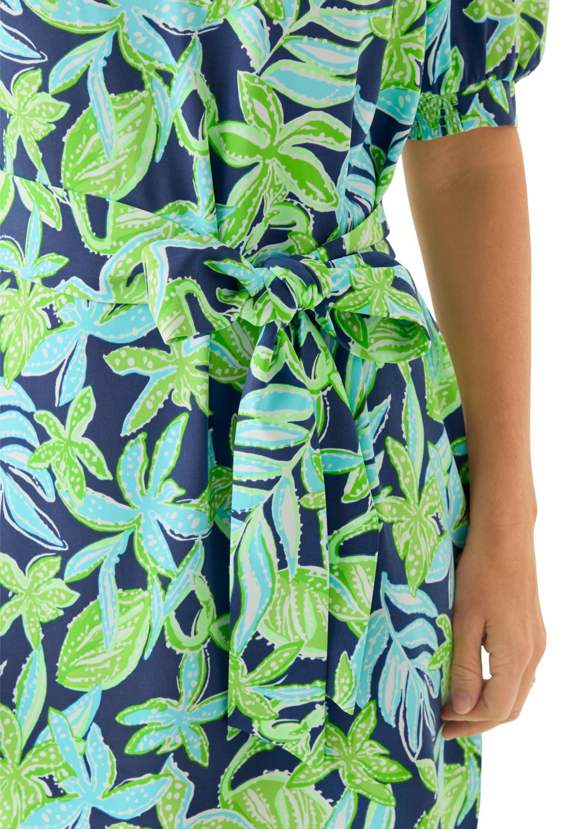 Womens Olivine Short Sleeve Dress