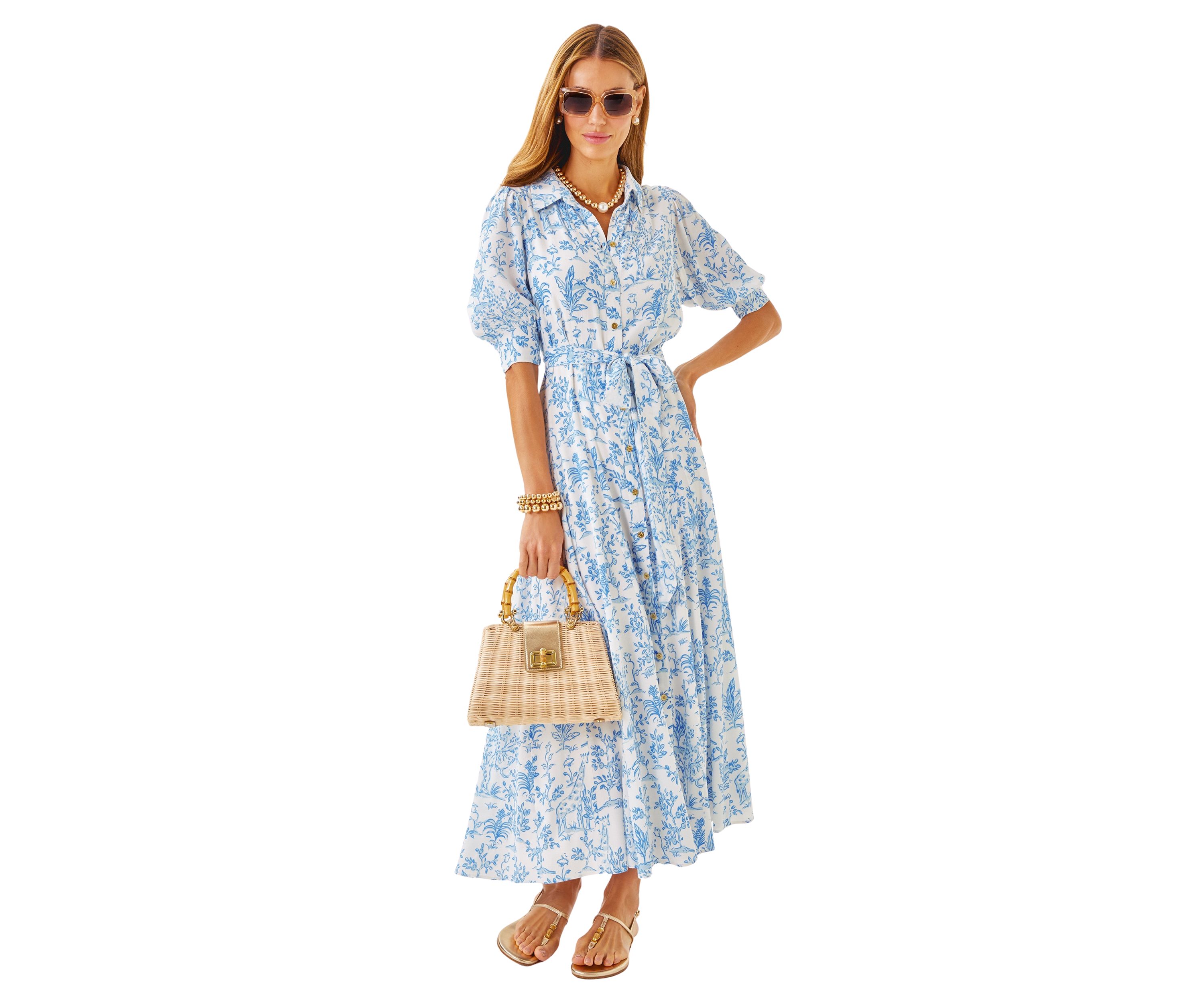 Womens Larkyn Midi Shirtdress 