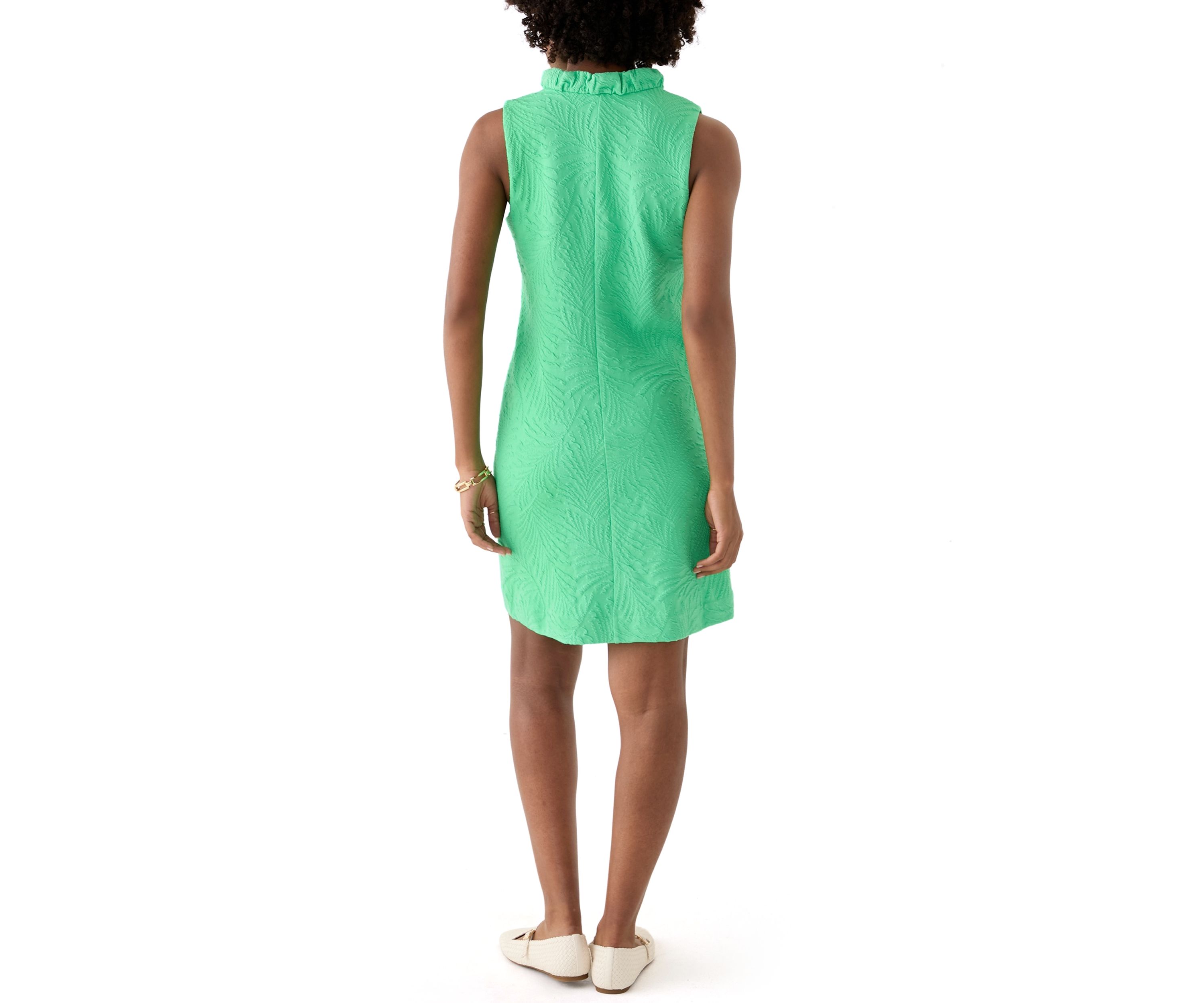 Womens Elsey Leafy Knit Jacquard Shift Dress