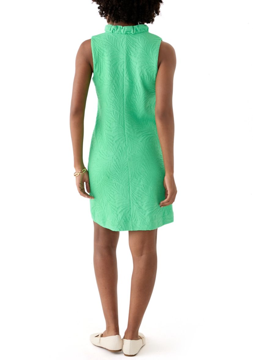 Womens Elsey Leafy Knit Jacquard Shift Dress
