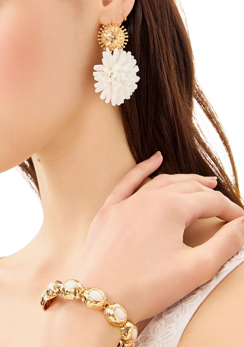 Womens Summer Shorelines Raffia Earrings 