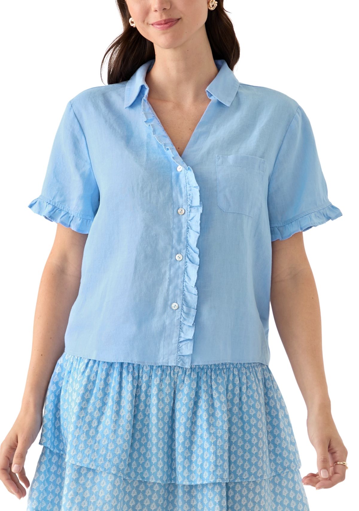 Womens Carden Ruffle Top 