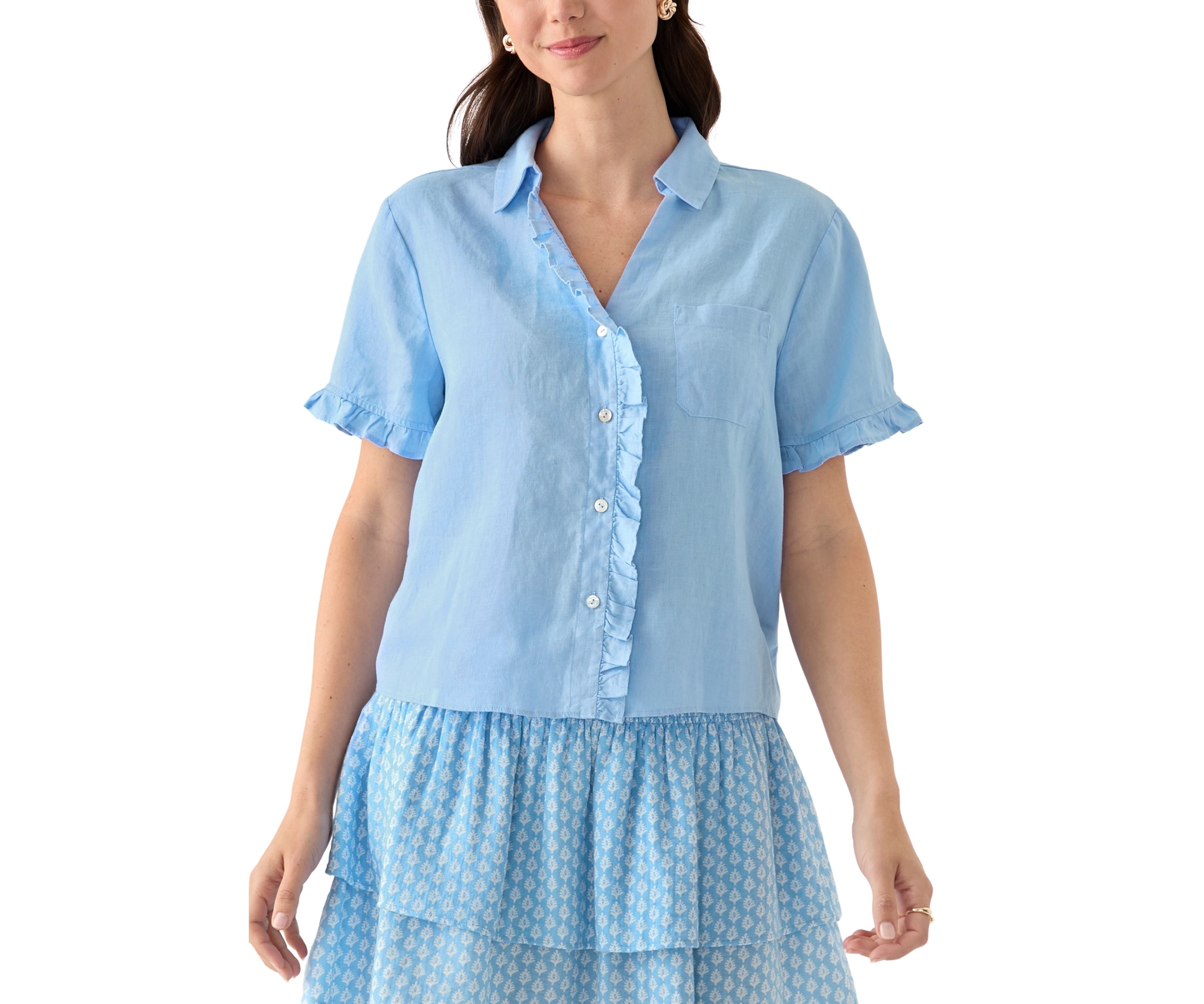 Womens Carden Ruffle Top 