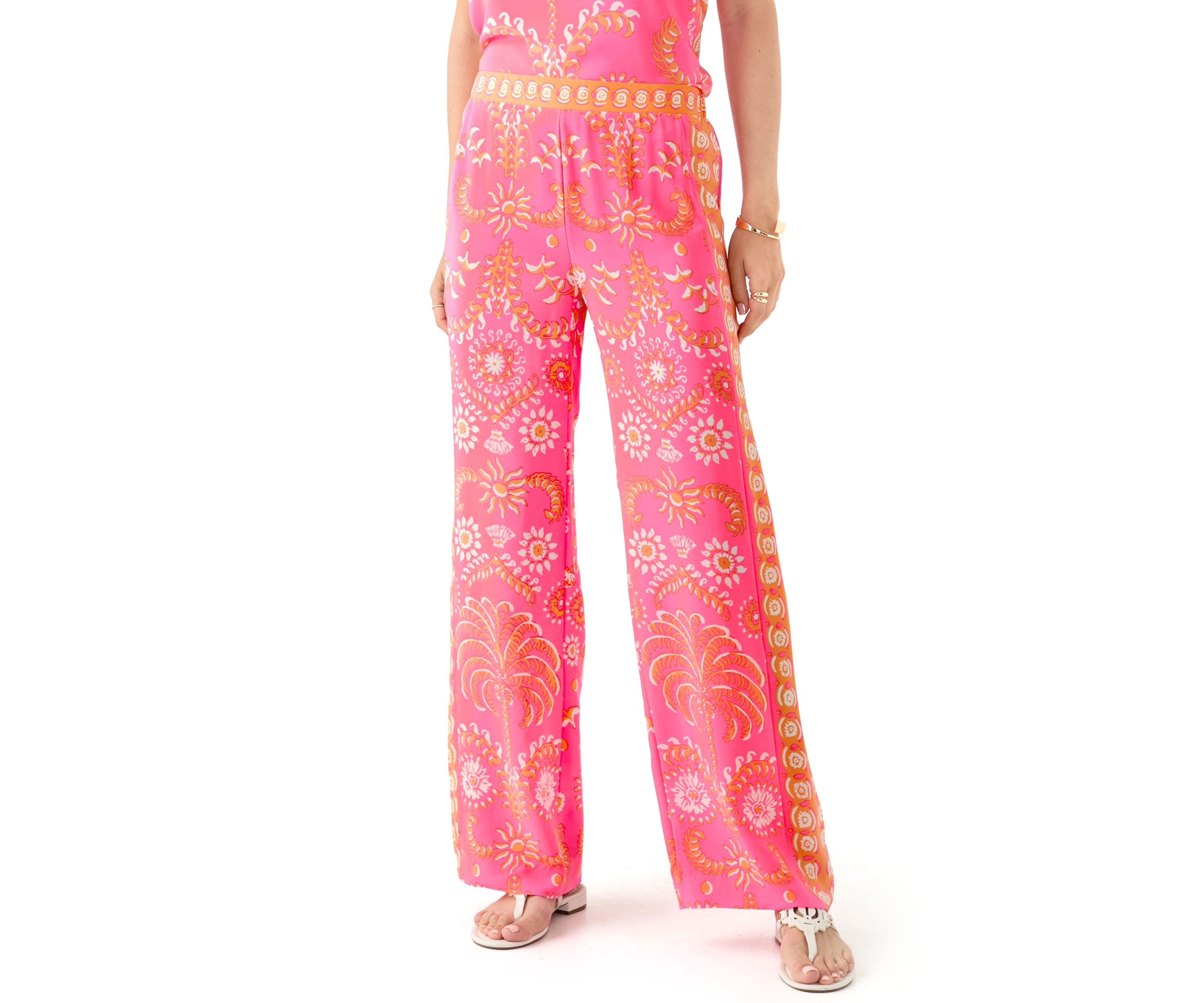 Womens Vianna Silk Palazzo Pants