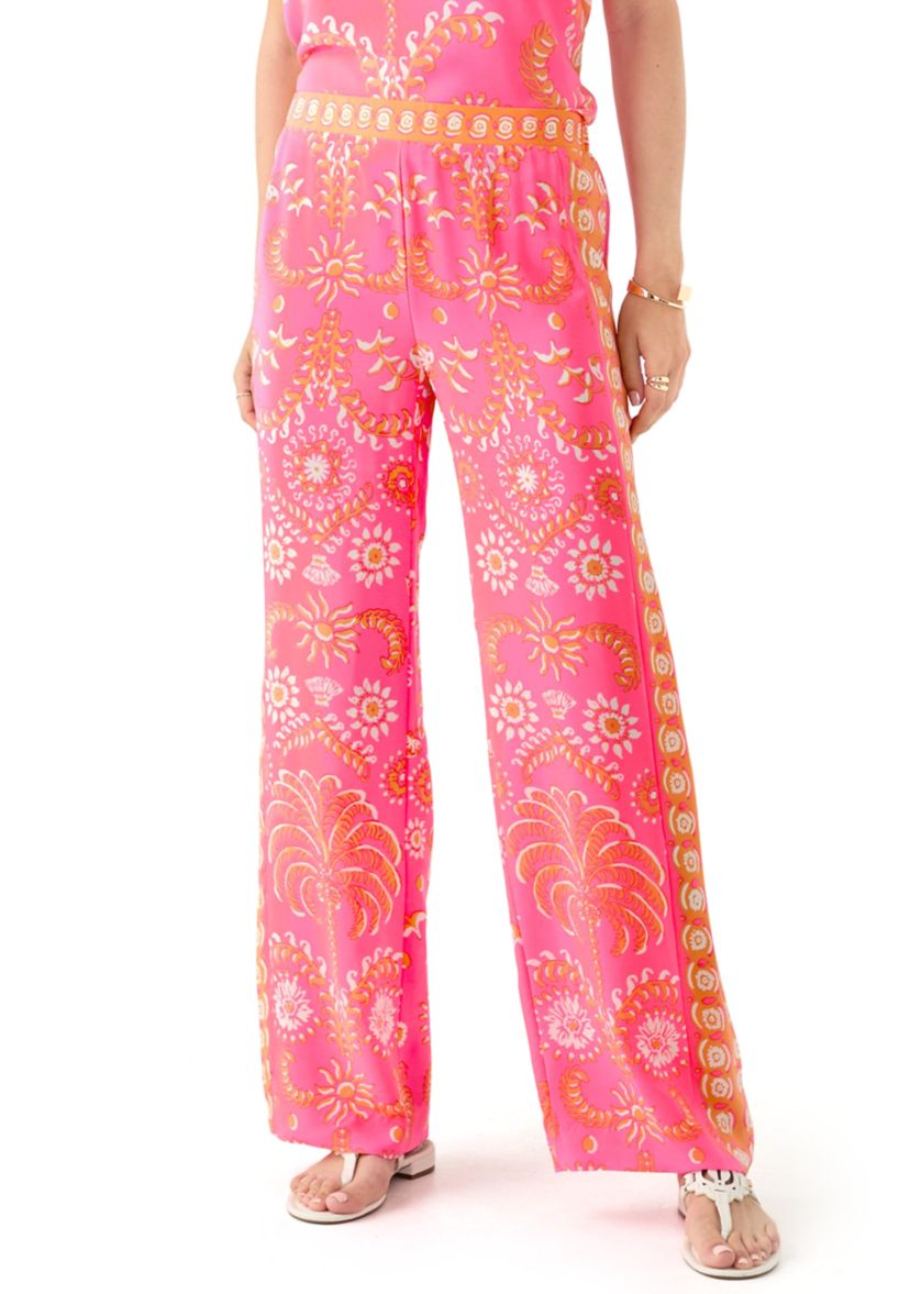 Womens Vianna Silk Palazzo Pants
