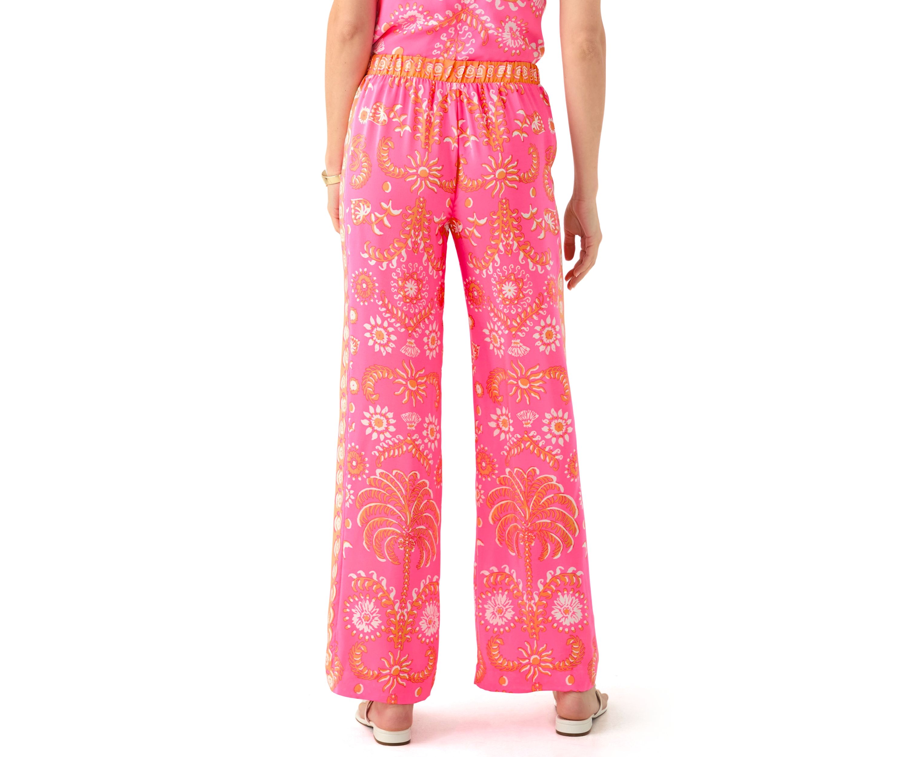 Womens Vianna Silk Palazzo Pants