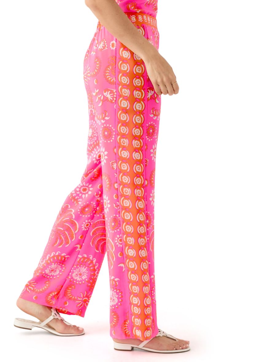 Womens Vianna Silk Palazzo Pants