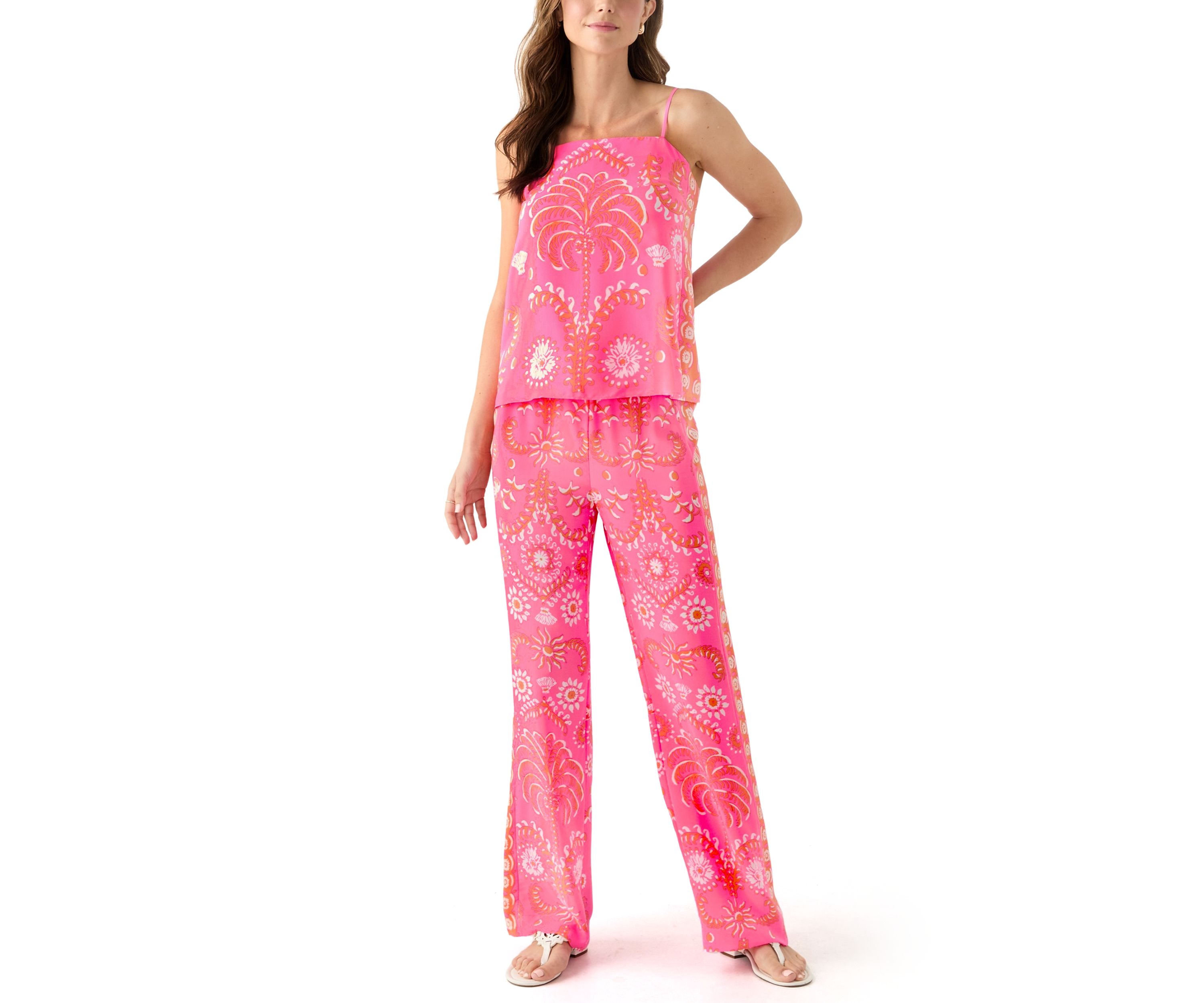 Womens Vianna Silk Palazzo Pants