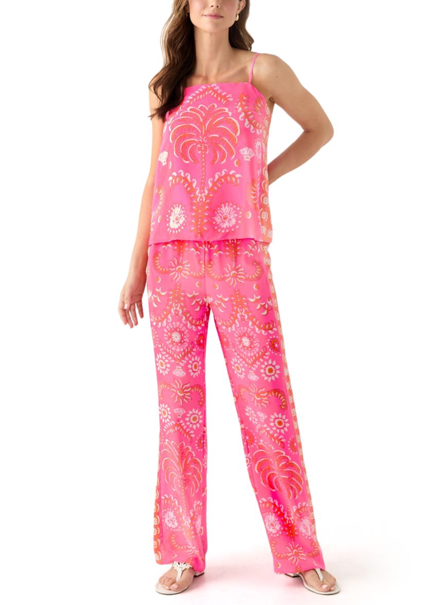 Womens Vianna Silk Palazzo Pants