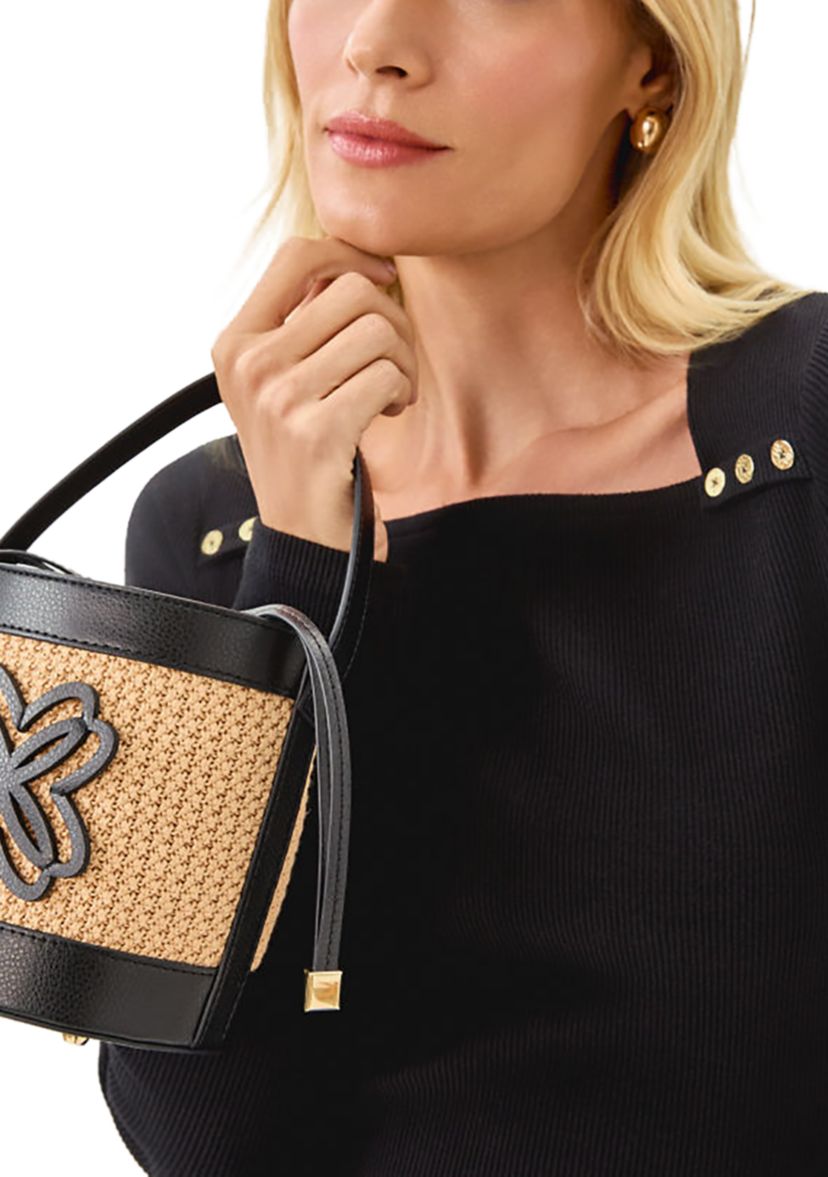 Malia Raffia Bucket Bag 