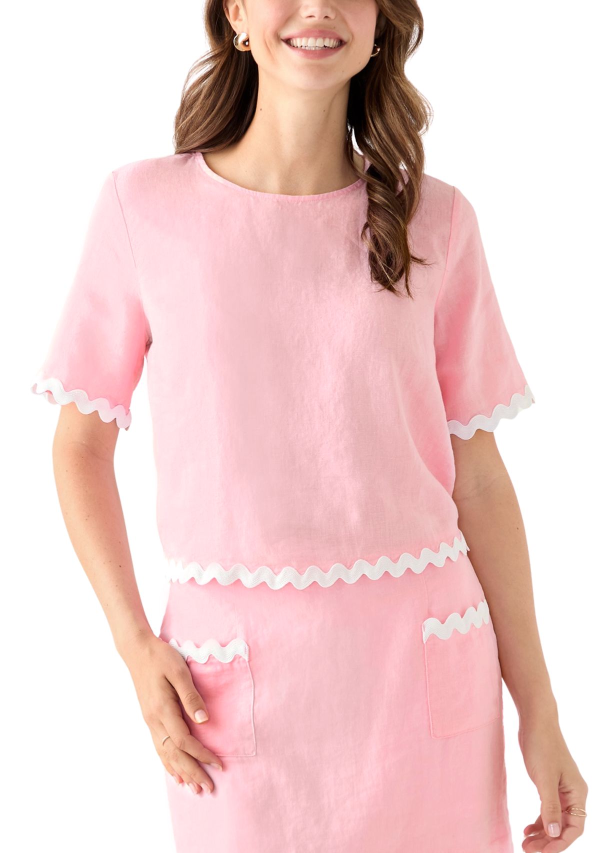 Womens Nik Ric-Rac Trim Top 