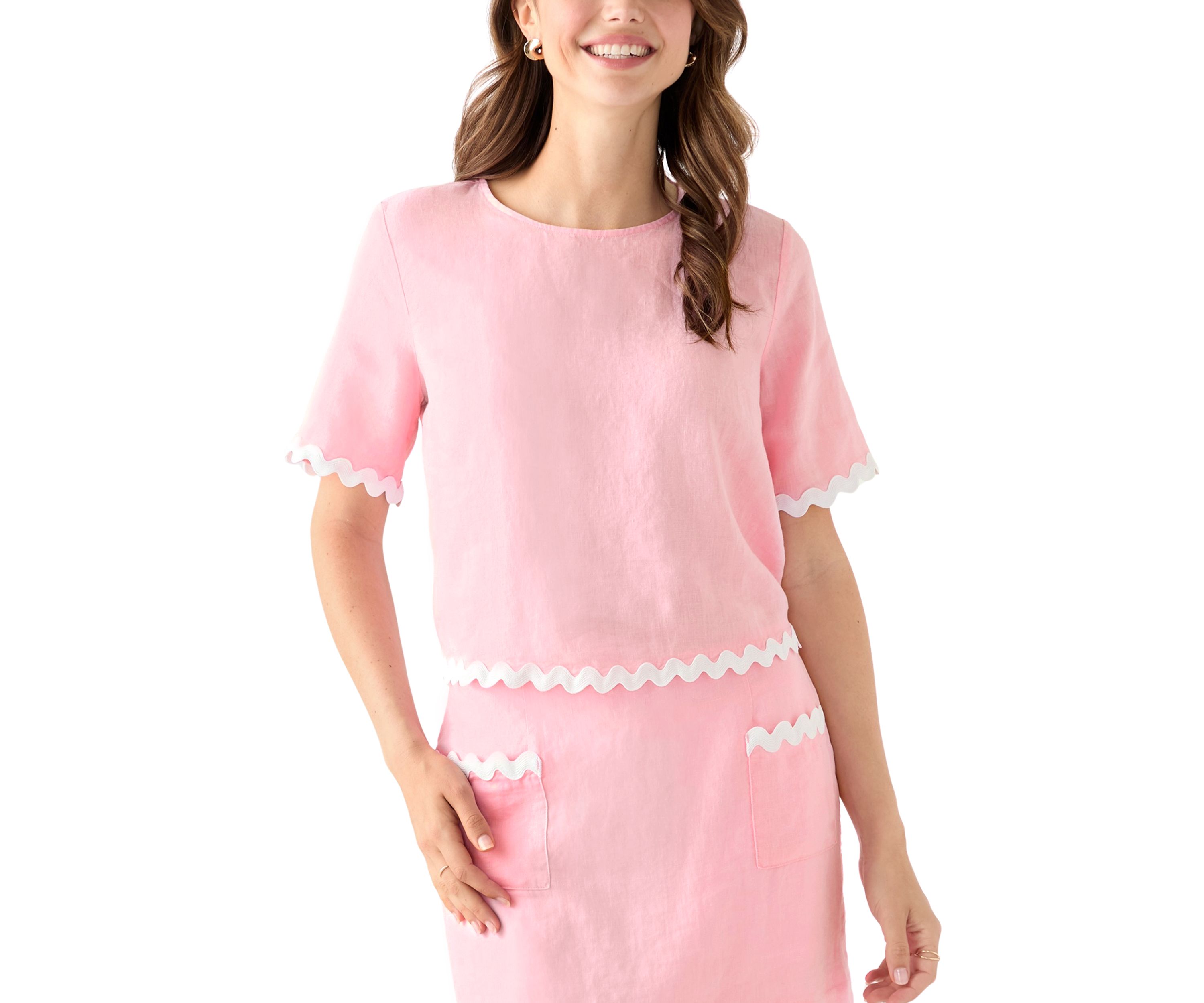 Womens Nik Ric-Rac Trim Top 