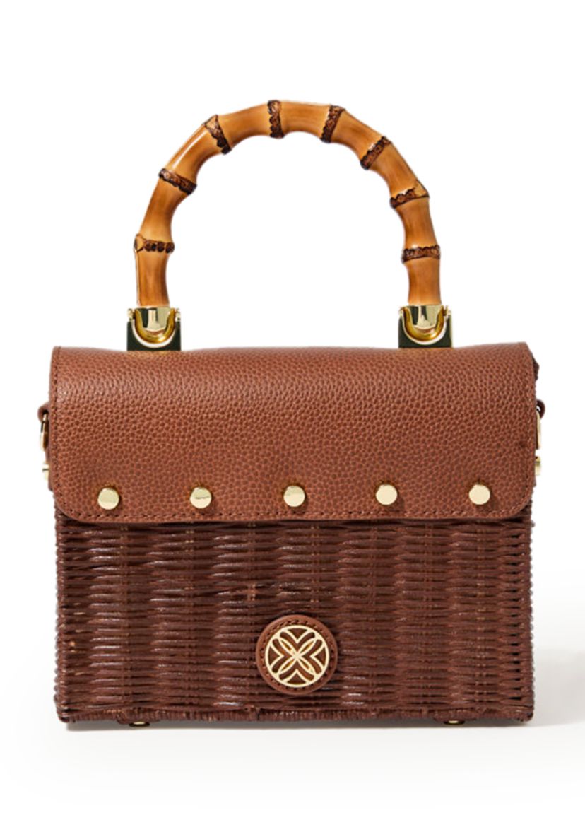 Maura Wicker Top Handle Bag