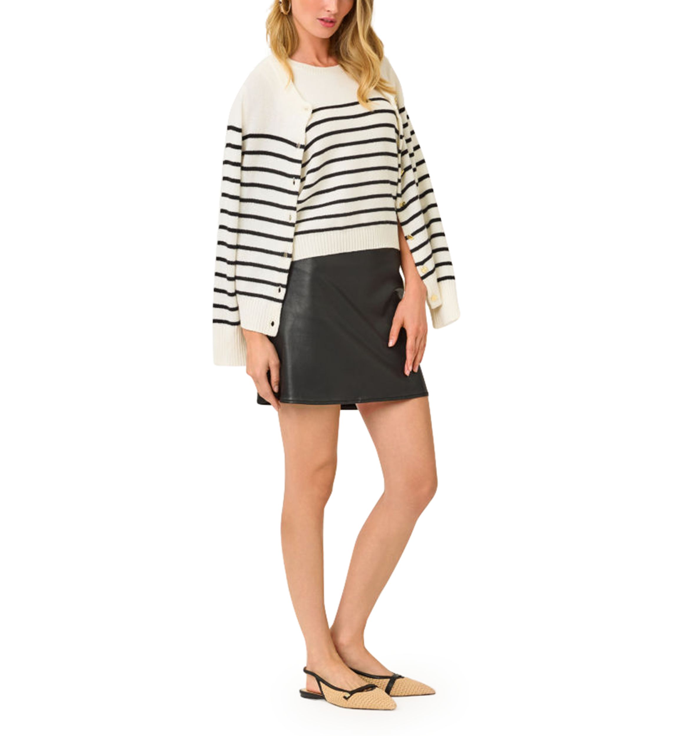 Womens Sarissa Coated Denim Mini Skirt