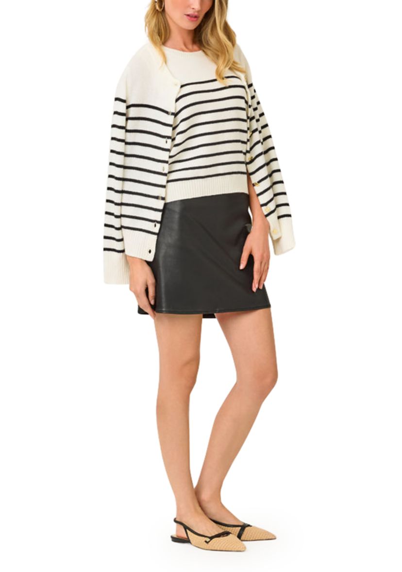 Womens Sarissa Coated Denim Mini Skirt