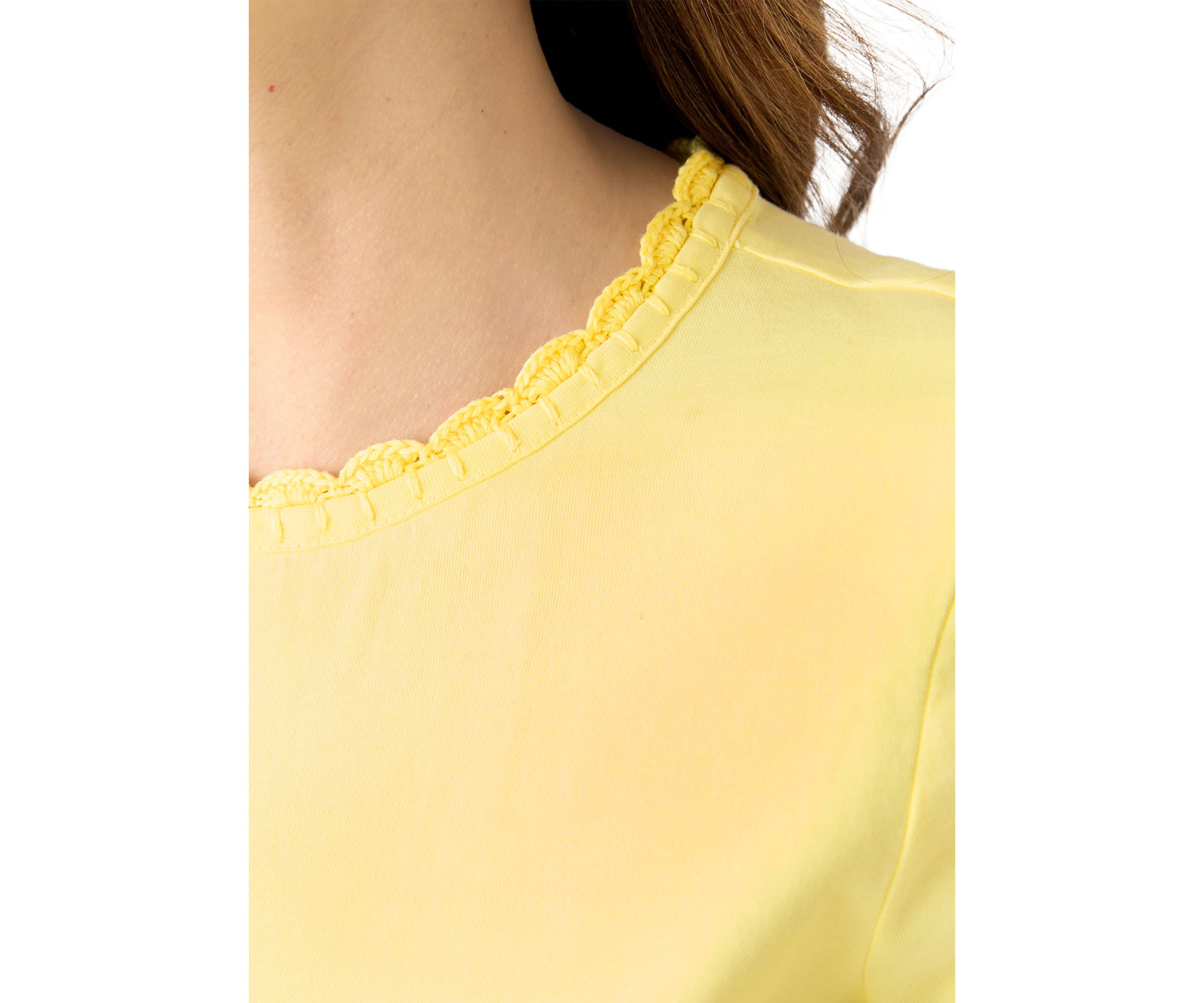 Womens Clairmont Crochet Trim Top