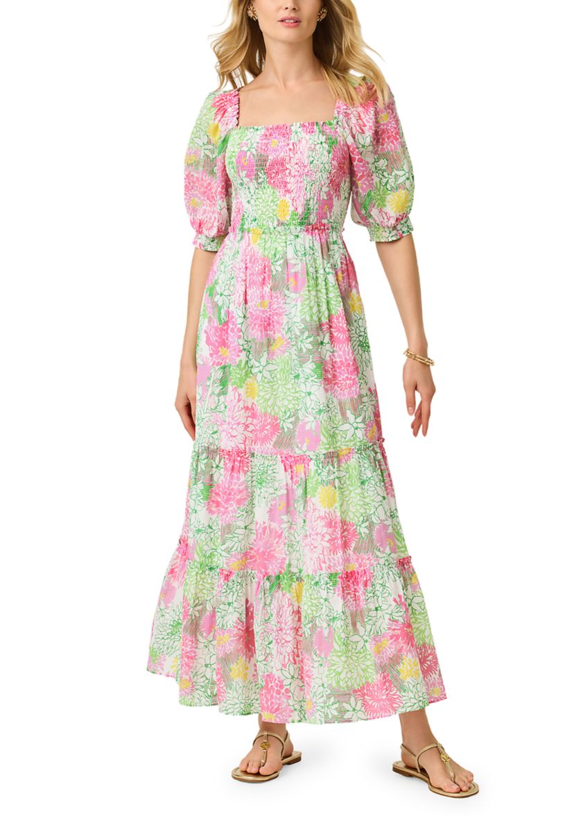 lilly pulitzer dress maxi Lilly Pulitzer | Dresses | Lilly Pulitzer Shell Print Maxi Dress Womens  Medium Multi Color Preppy Coastal