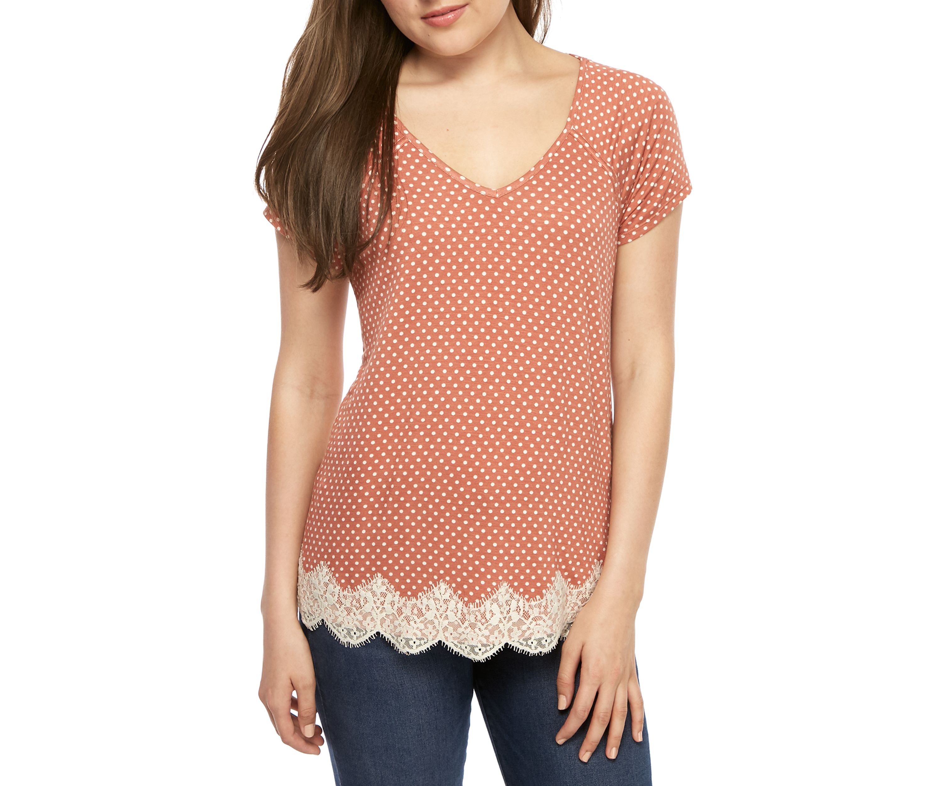 Short Sleeve Polka Dot Top