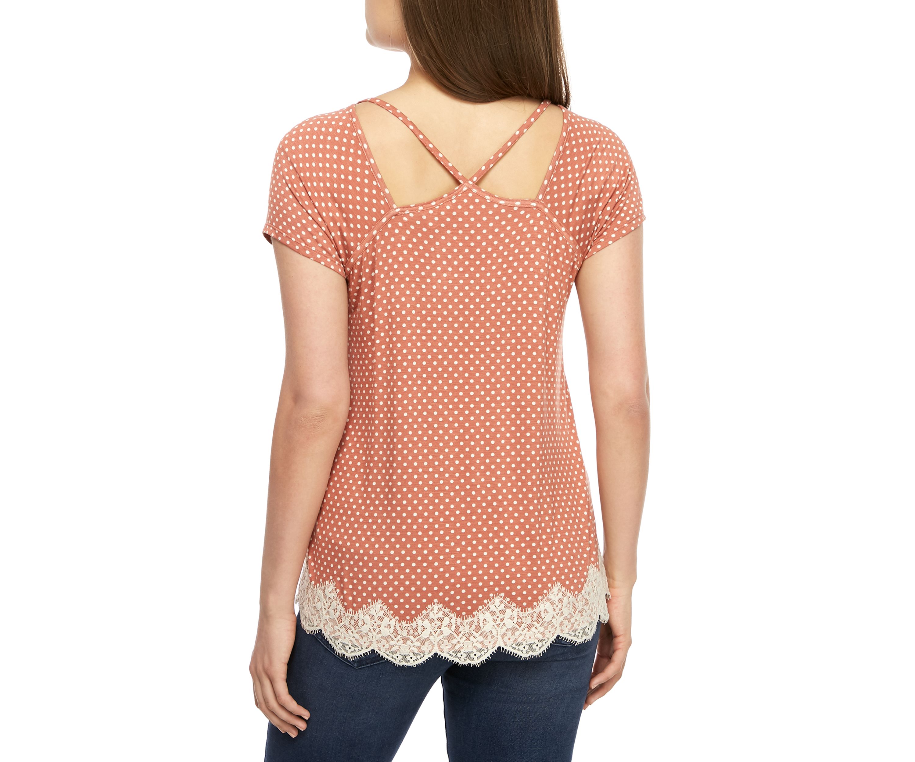 Short Sleeve Polka Dot Top